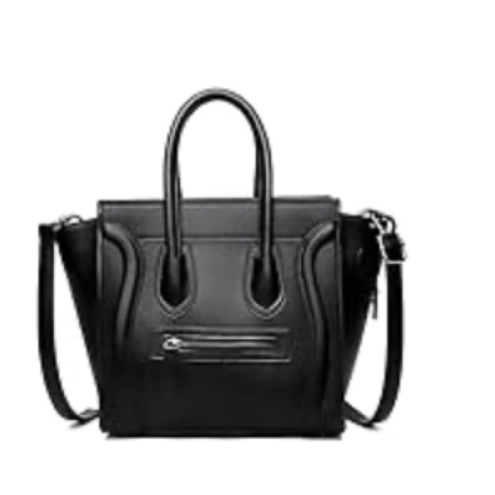 Vintage leather handbag - black